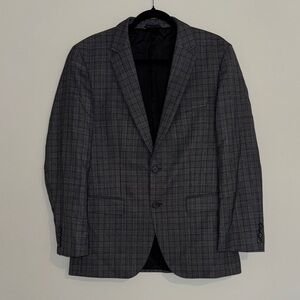 Boss Charcoal Plaid Blazer
